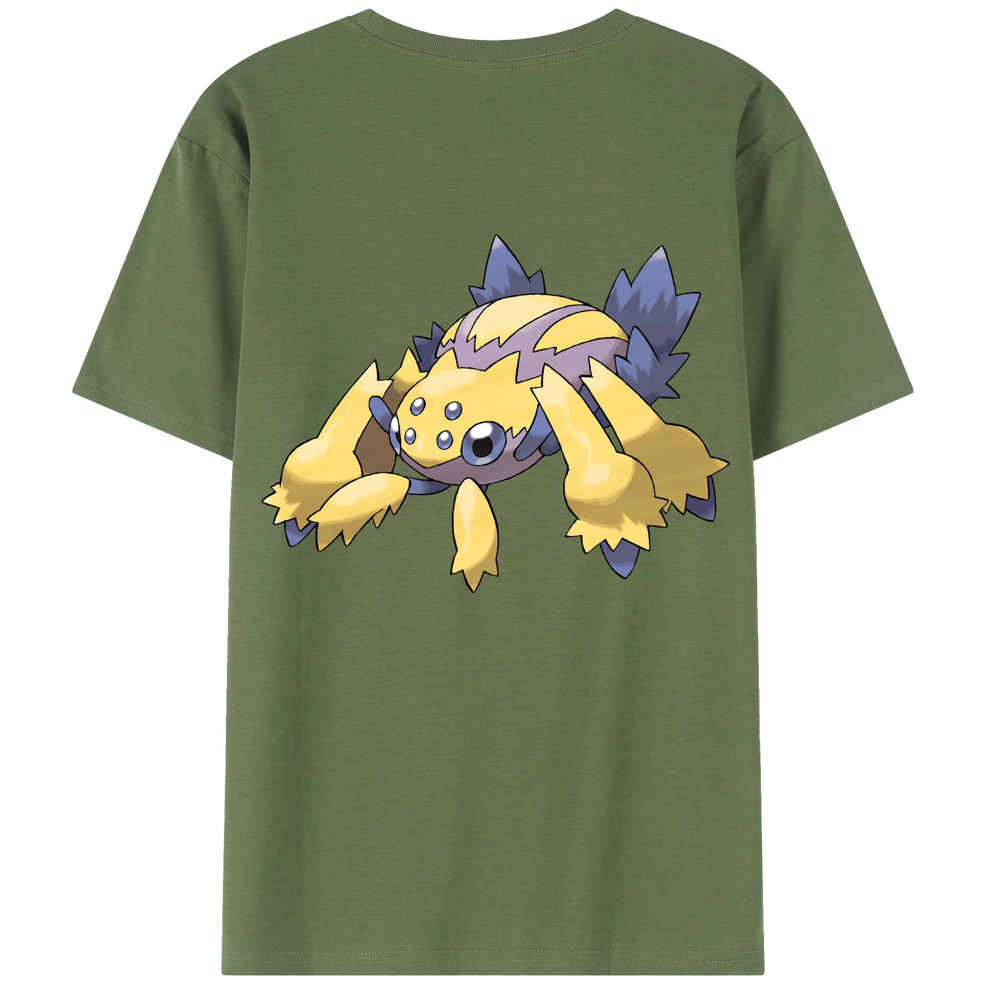 （画像用） ポケットモンスター Pokémon 綿100％ メンズ半袖Tシャツ（バックプリント） 通気性
